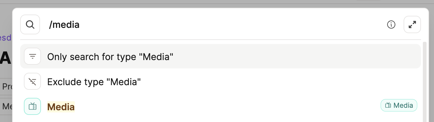 search with two type filters